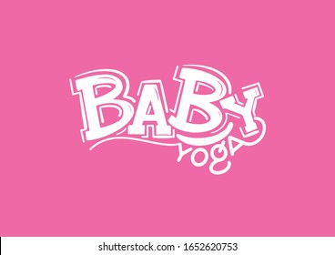 Baby yoga logo babyfitness meditation