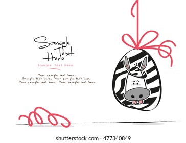 Baby zebra balloon with a lovely cute ribbon