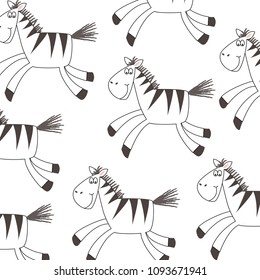 baby zebra pattern vector illustration