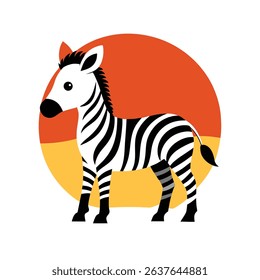 Baby Zebra in Savannah Sunset 