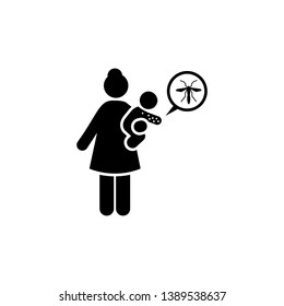 Baby, zika, aedes, woman icon. Element of aedes mosquito and dengue icon. Premium quality graphic design icon. Signs and symbols collection icon for websites, web design