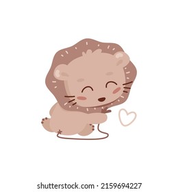 Baby zodiac sign Leo. Cute vector astrology character