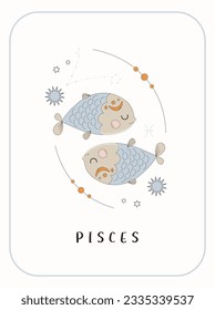 Baby Zodiac Sign Scorpio. Cute vector astrology character.