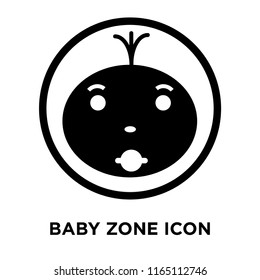 baby zone icon vector isolated on white background, baby zone transparent sign