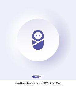 baby_boy 2 Symbol. Kommunikations-, Navigations-, Zeichen- und Symbolsymbol. Enthält solche Symbole wie Karte mit einem Pin, Routenplan, Navigator, Richtung und mehr. Vektorgrafik.