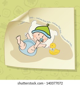 babyboy shower card, illustration in vector format