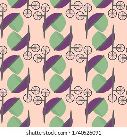 Babycart Pattern , Illustration, Vector On White Background