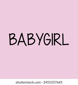 BabyGirl text on pink background.