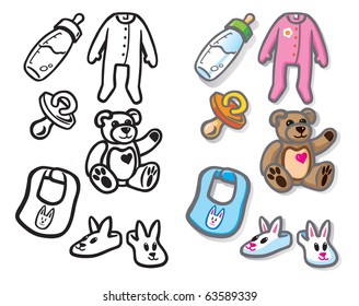 Baby/Infant Icons Vector icon collection of baby related images. Fully editable layers included