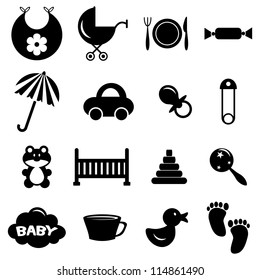 Babyish icons set