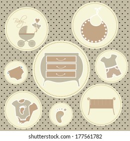 Babyl shower invitation card baby background 