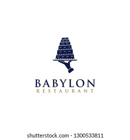 Babylon Restaurant logo Icon - Vector