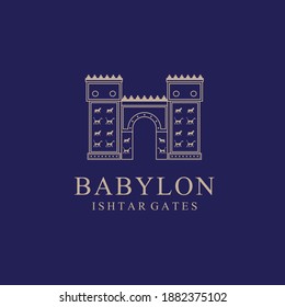 Babylonia Ishtar Gates Logo Design