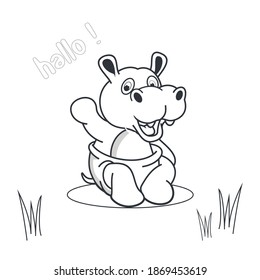 babynino character and mascot design for colored