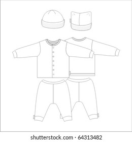 Baby's clothes: toddlers and shirt  with a cap