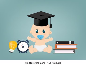 The baby's dream is to graduate with advanced education