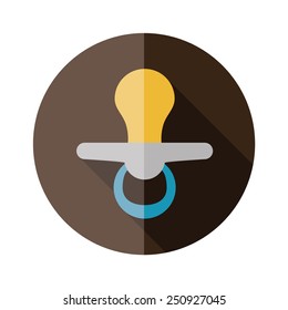 baby's dummy flat icon