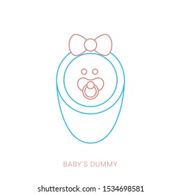 Baby's dummy icon. Baby's dummy logo illustration for mobile concept and web design.