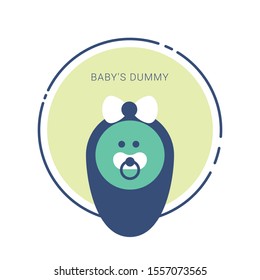 Baby's dummy icon. Baby's dummy logo illustration for mobile concept and web design.