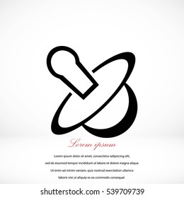 Baby's Dummy Vector icon, flat design best vector icon