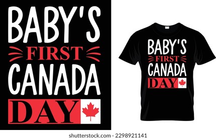 Baby's erste Canada Day T-Shirt Design-Vorlage
