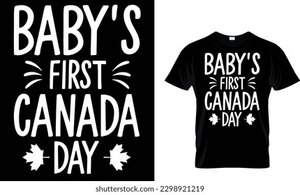 Primer diseño de camisetas para el primer día de canadá del bebé 