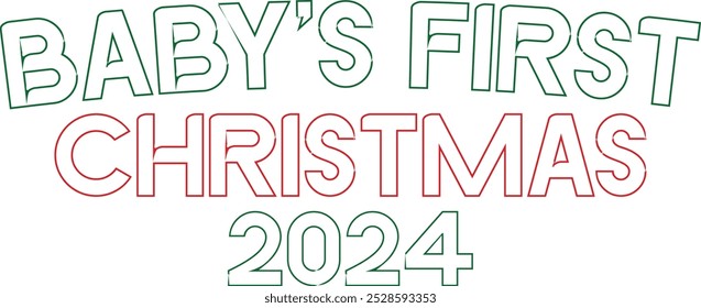 
Baby's first Christmas 2024 vector, My first Christmas, Our first Christmas T Shirt,1st Christmas Vector, Winter cut file,New Born 2024 Vector