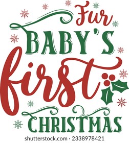 Baby's First Christmas Christmas SVG Design