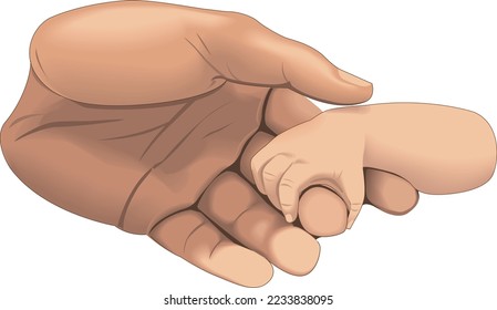 Handgrippefinger-Vektorgrafik des Babys