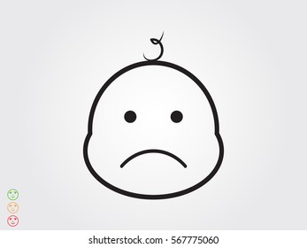 the baby's head, icon, vector illustration eps10