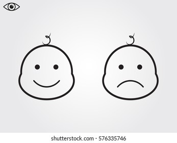 the baby's head, icon, vector illustration eps10