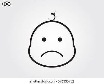 the baby's head, icon, vector illustration eps10