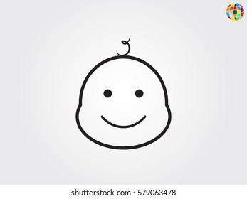 the baby's head, icon, vector illustration eps10