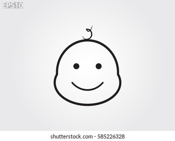 the baby's head, icon, vector illustration eps10