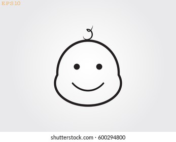 the baby's head, icon, vector illustration eps10