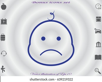 the baby's head, icon, vector illustration eps10