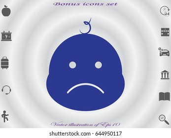 the baby's head, icon, vector illustration eps10