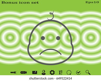 the baby's head, icon, vector illustration eps10