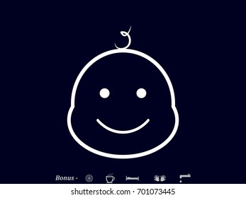 the baby's head, icon, vector illustration eps10