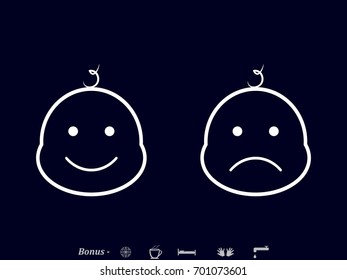 the baby's head, icon, vector illustration eps10