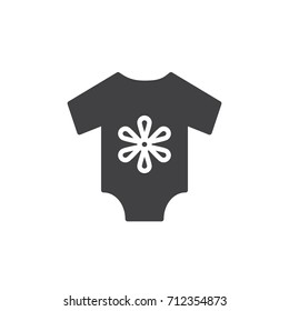 Baby's loose jacket icon vector, filled flat sign, solid pictogram isolated on white. Symbol, logo illustration