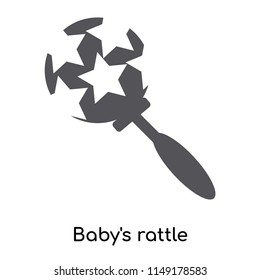 Baby's rattle icon vector isolated on white background for your web and mobile app design, Baby's rattle logo concept