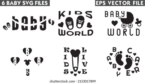 baby's svg bundle file design