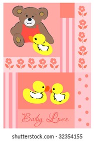Baby's toy pattern. Vector illustration.