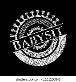 Babysit chalkboard emblem