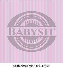 Babysit pink emblem