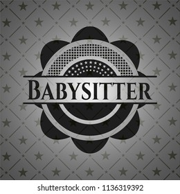 Babysitter black emblem. Vintage.
