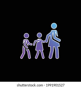 Icono de vector de gradiente azul para bebés
