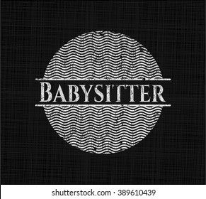 Babysitter chalk emblem
