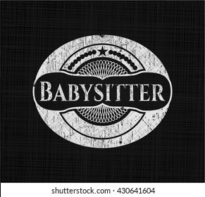 Babysitter chalkboard emblem